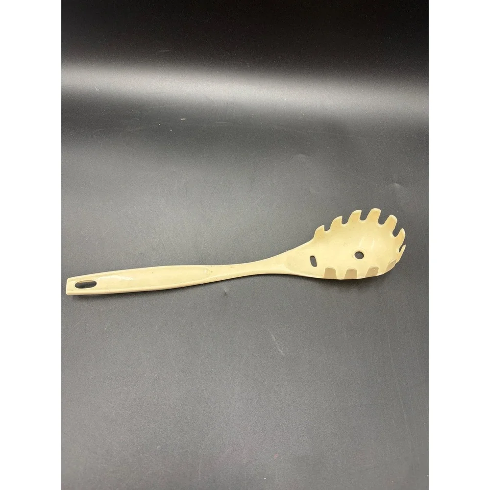Vintage Foley Cream Nylon Pasta Fork Server Spaghetti Spoon Kitchen Utensil
